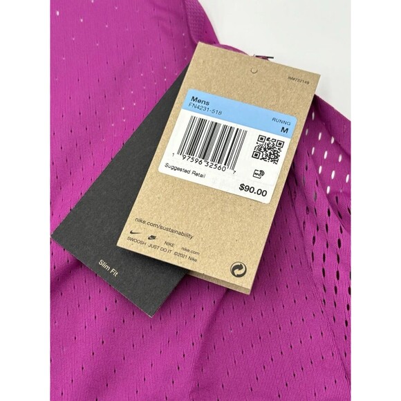 Nike Aeroswift Dri-Fit ADV Running Singlet Hot Fuchsia FN4231-518 Men's Medium - Picture 13 of 13